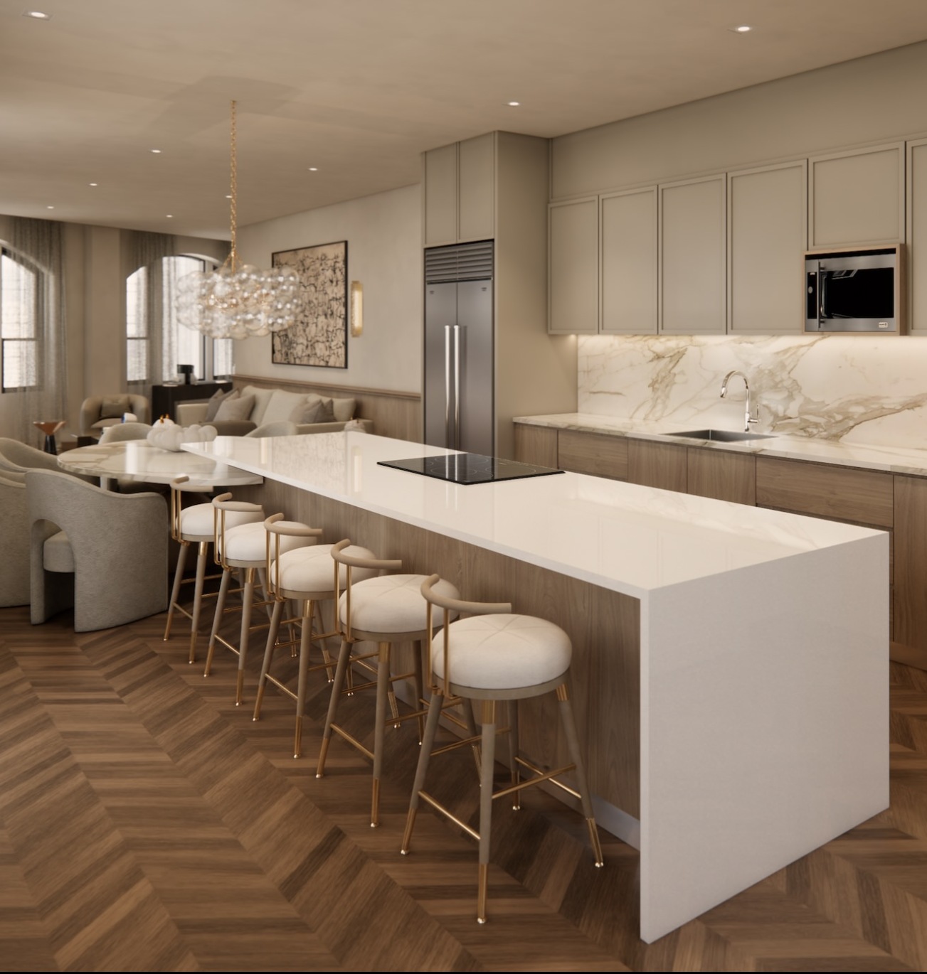 a resident demonstration kitchen